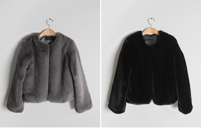 Western style slim fur coat fashion elmo coat