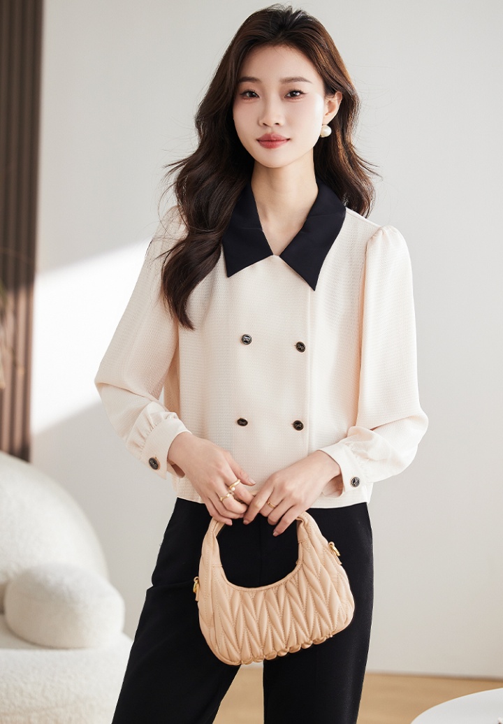 Autumn mixed colors coat France style chanelstyle shirt