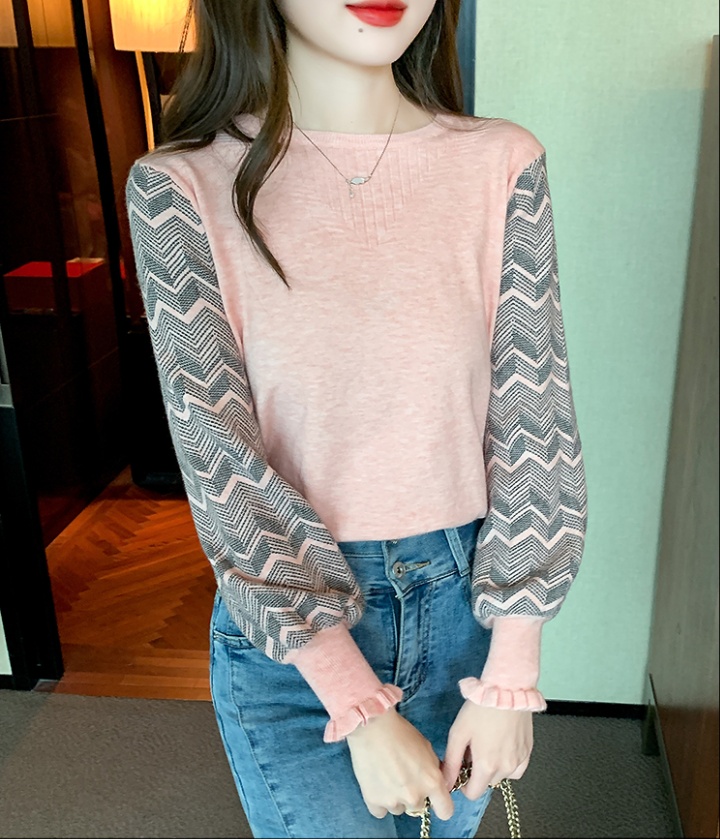 Autumn and winter tops mixed colors sweater for women
