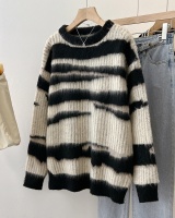 Casual knitted fashion long sleeve mixed colors sweater