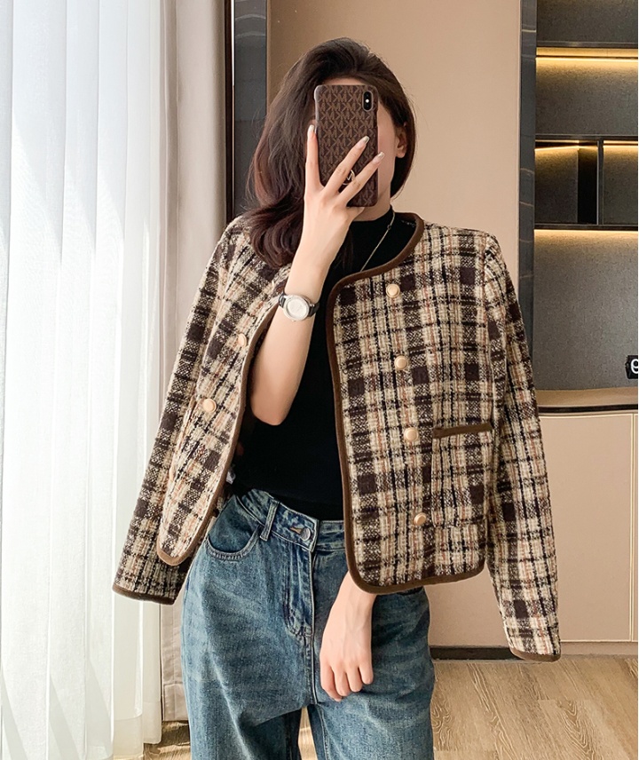 Long sleeve double-breasted tops autumn slim coat