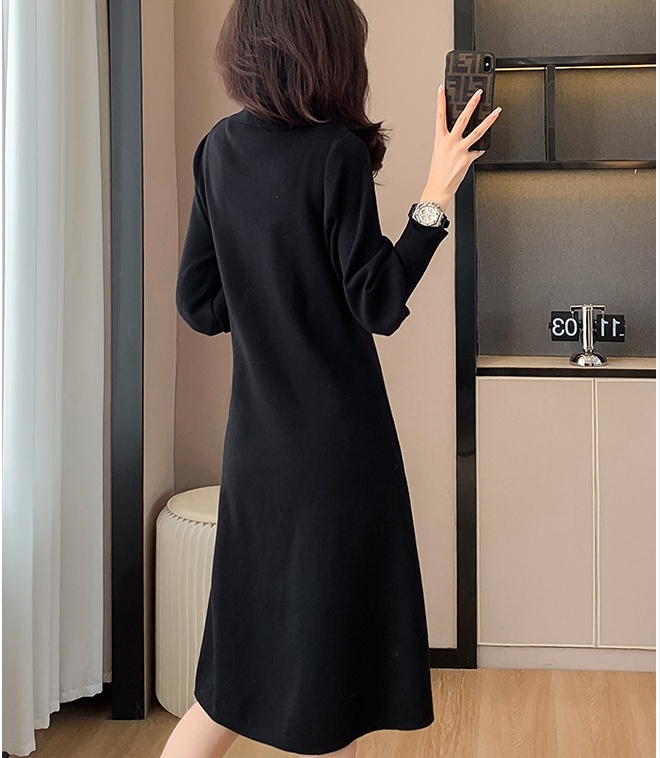 Temperament overcoat bottoming long dress