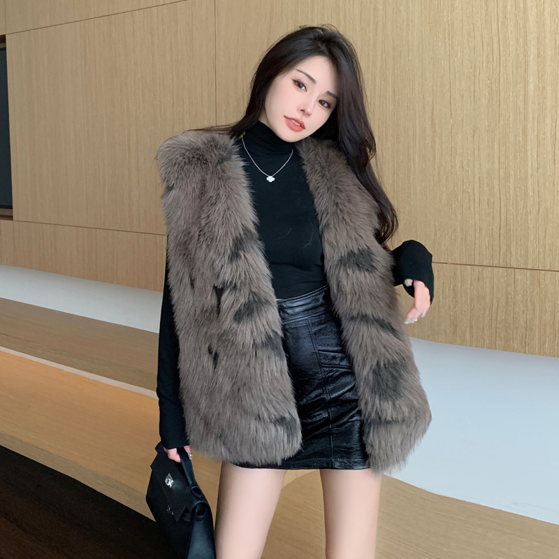 Light fashion coat all-match fox fur fur coat