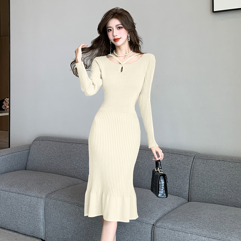 France style sweater dress knitted dress for women