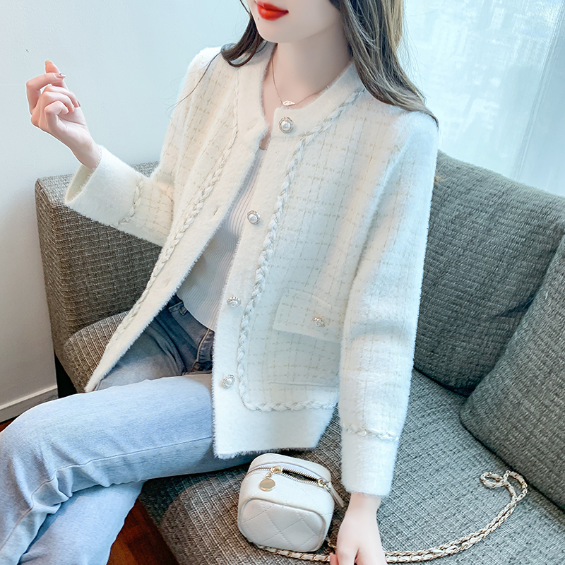 Loose mink velvet sweater autumn coat for women