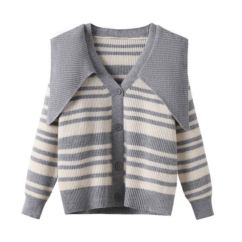 European style all-match sweater stripe shawl for women