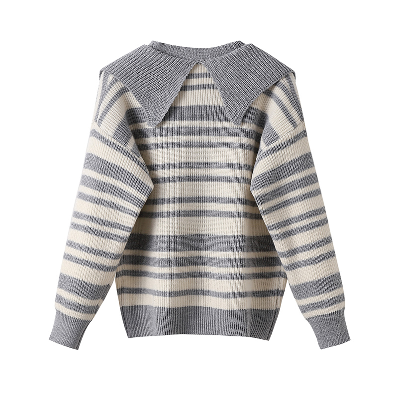 European style all-match sweater stripe shawl for women