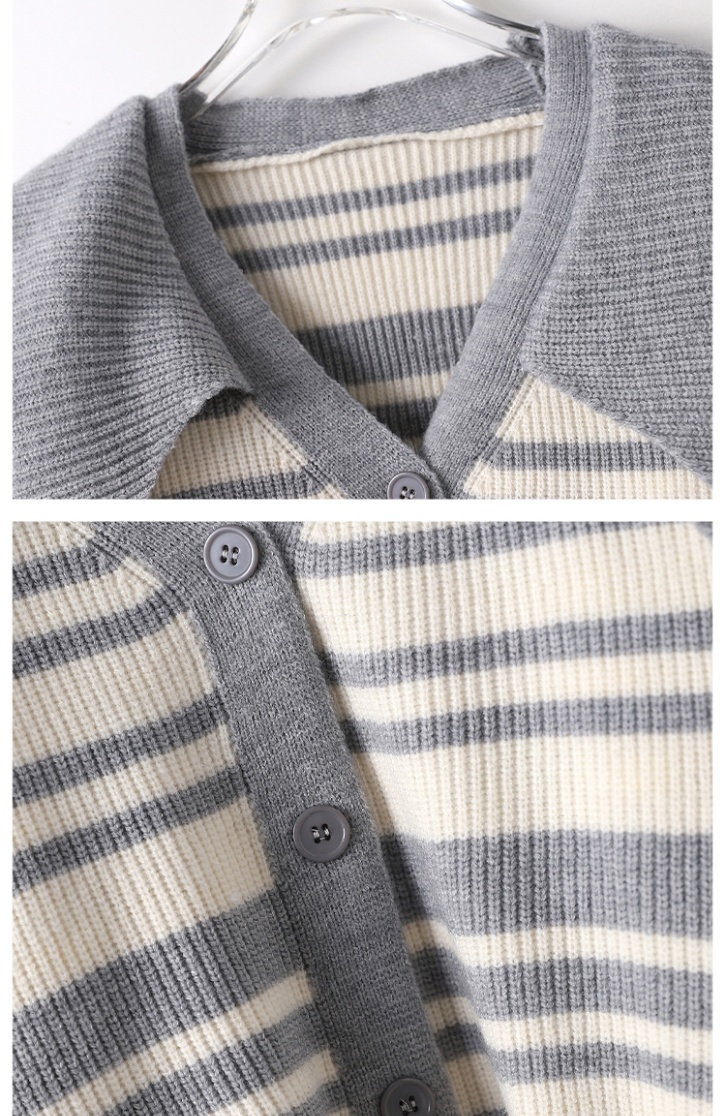 European style all-match sweater stripe shawl for women