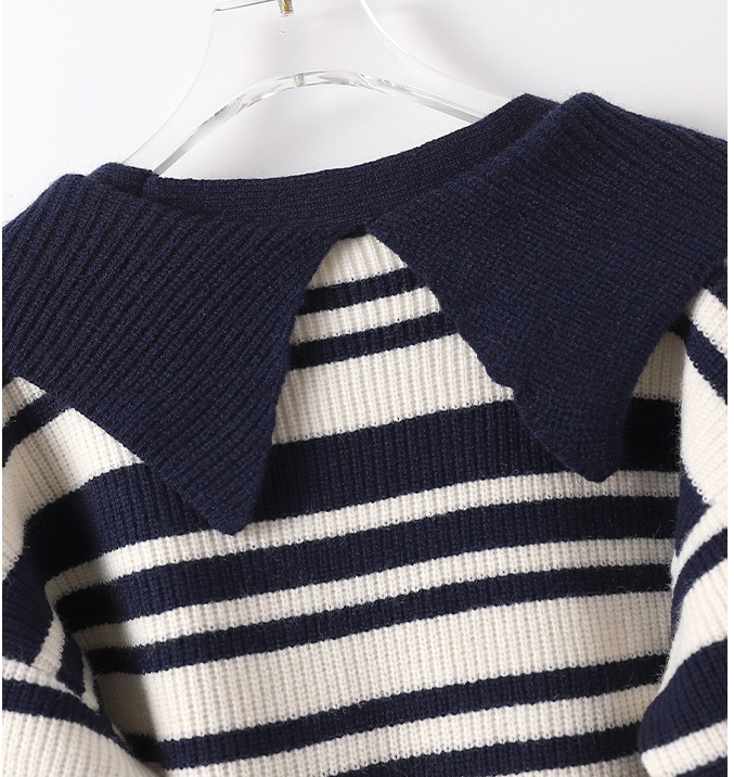 European style all-match sweater stripe shawl for women