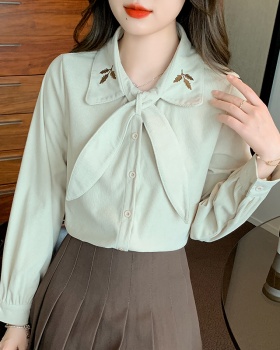 Small fellow France style tops autumn shirt for women