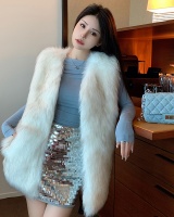 Fox fur winter fur coat elmo coat for women