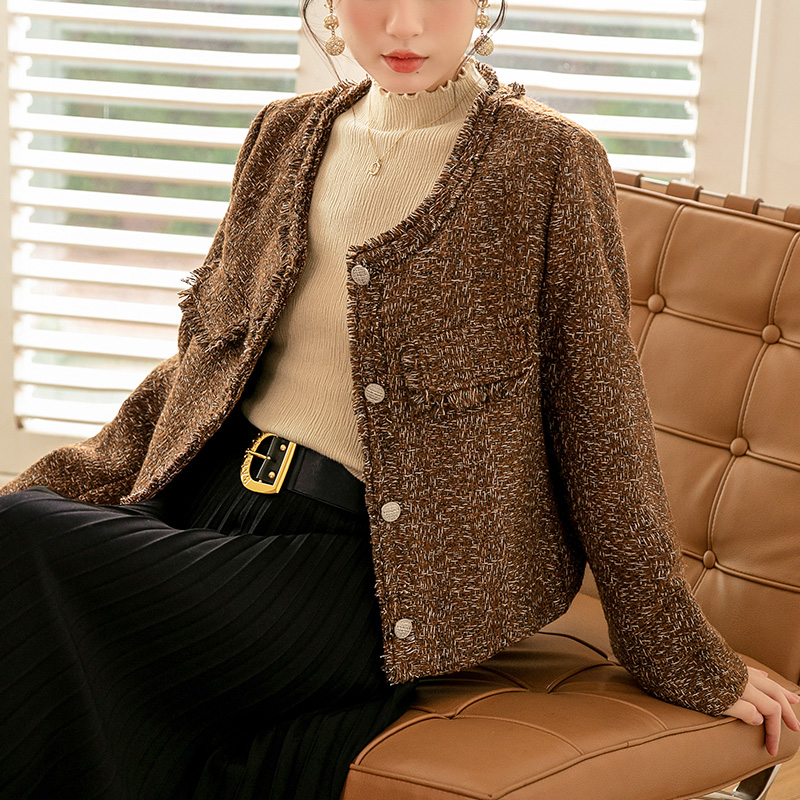 Ladies chanelstyle jacket short overcoat for women