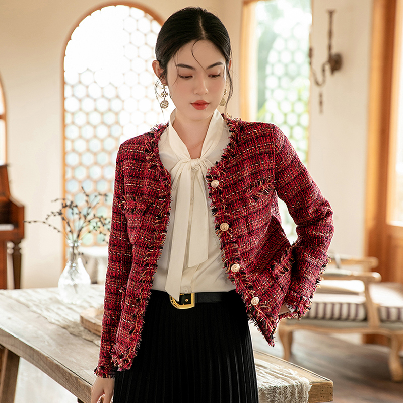 Chanelstyle short tops Western style coat for women