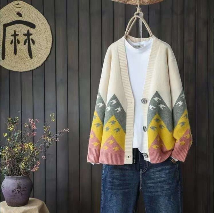 Knitted sweater lazy cardigan for women