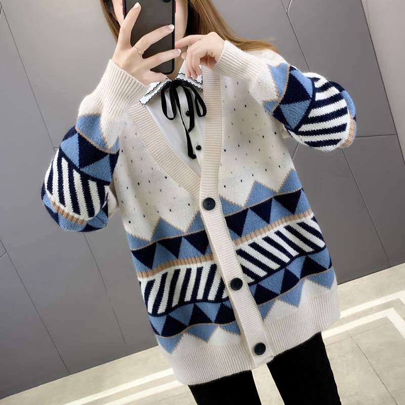 Spring and autumn autumn sweater knitted coat for women