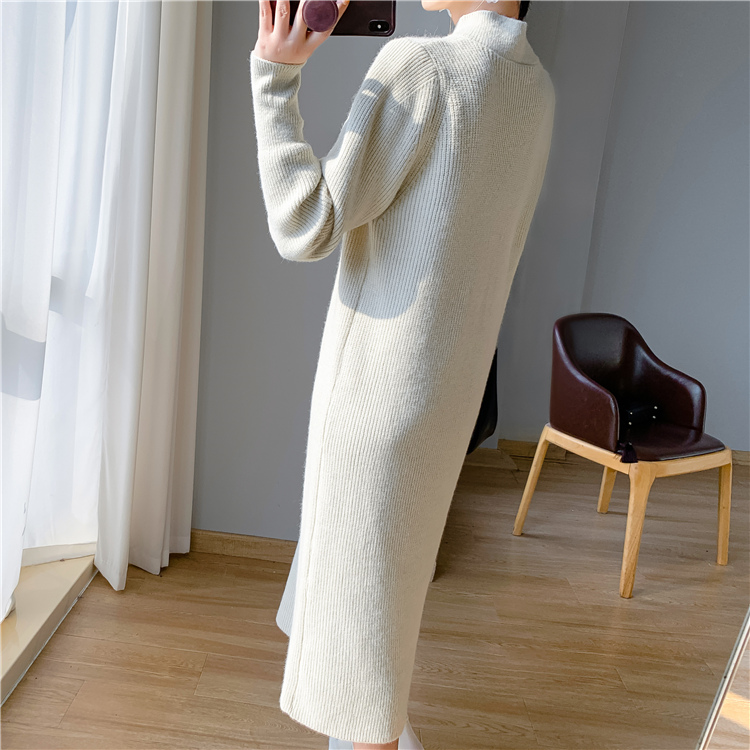 Exceed knee overcoat long sweater dress for women