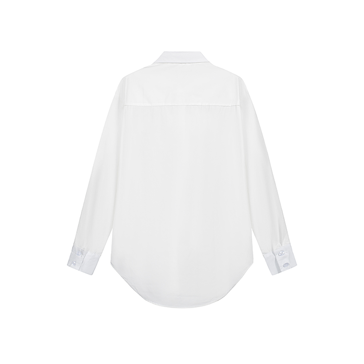 Loose bottoming tops white autumn shirt for men