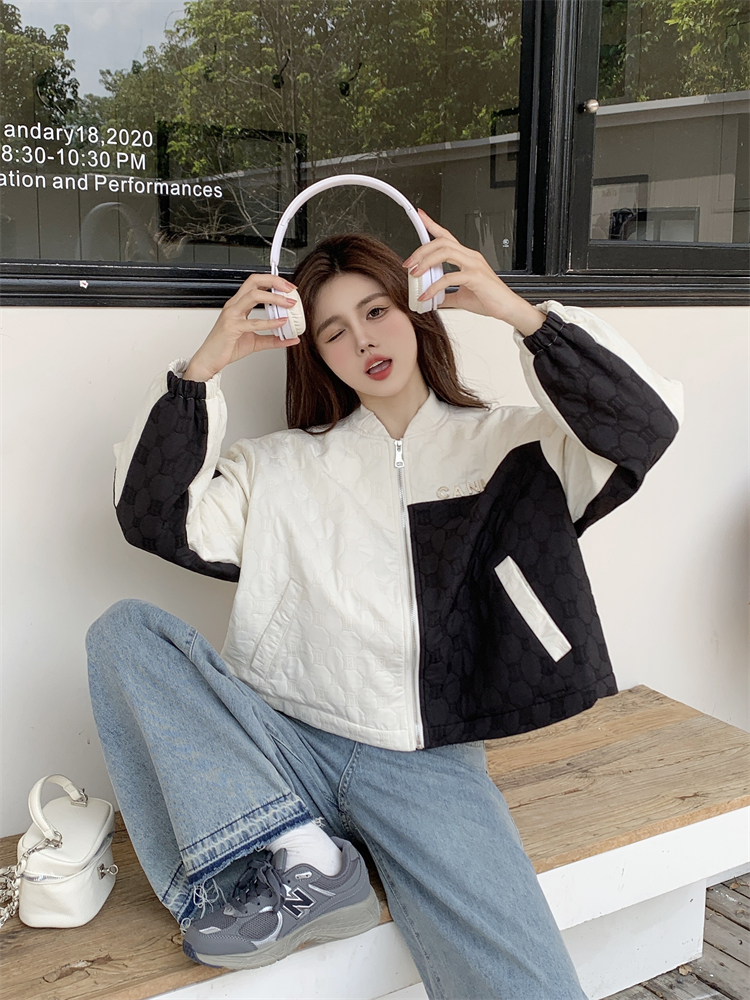 Lady cotton coat Korean style baseball uniforms