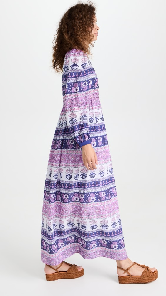 Purple printing dress