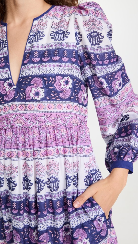 Purple printing dress