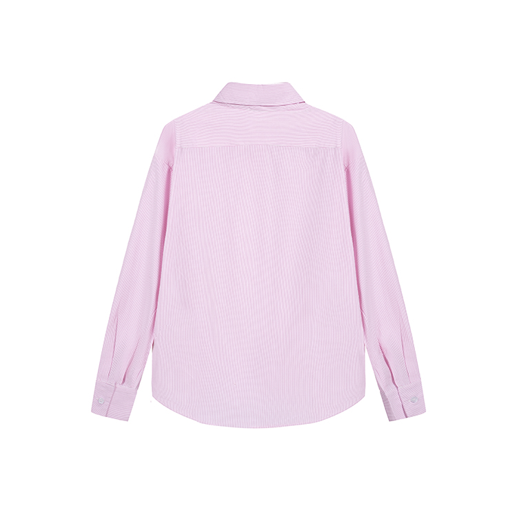 Autumn Casual loose tops lazy pink shirt for women