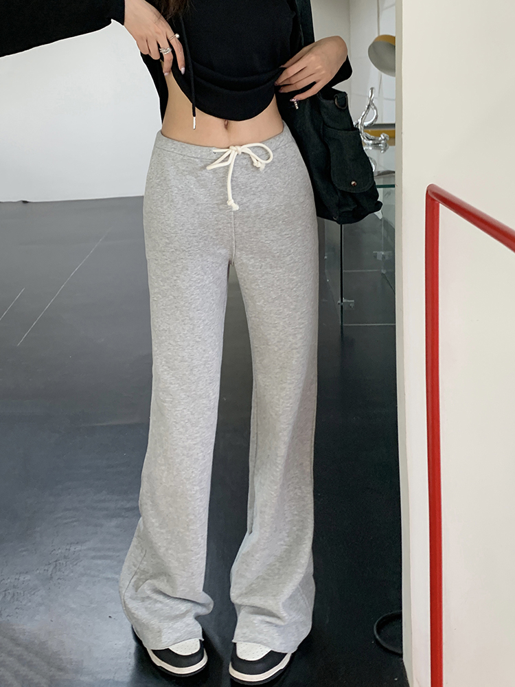 Gray sweatpants casual pants for women