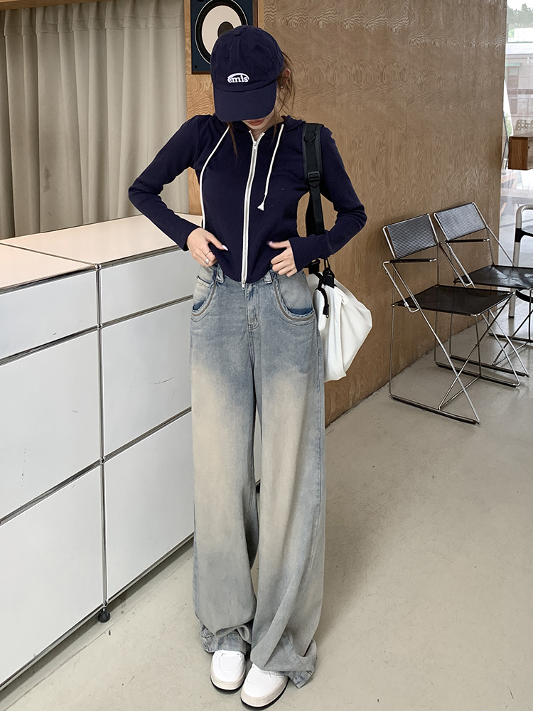Mopping autumn long pants high waist jeans for women