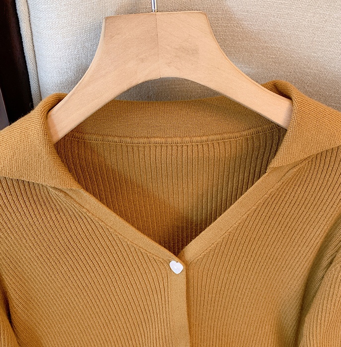 Long sleeve V-neck sweater unique sweet coat for women