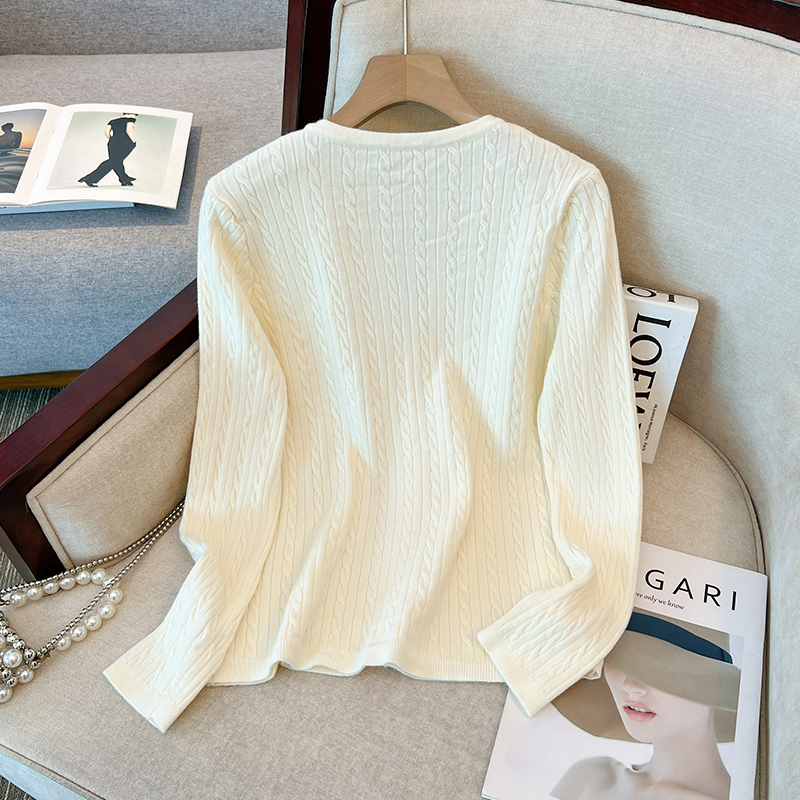 All-match light luxury cardigan knitted minimalist tops