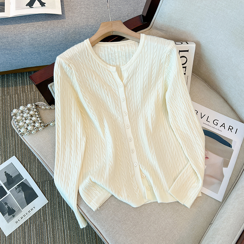 All-match light luxury cardigan knitted minimalist tops