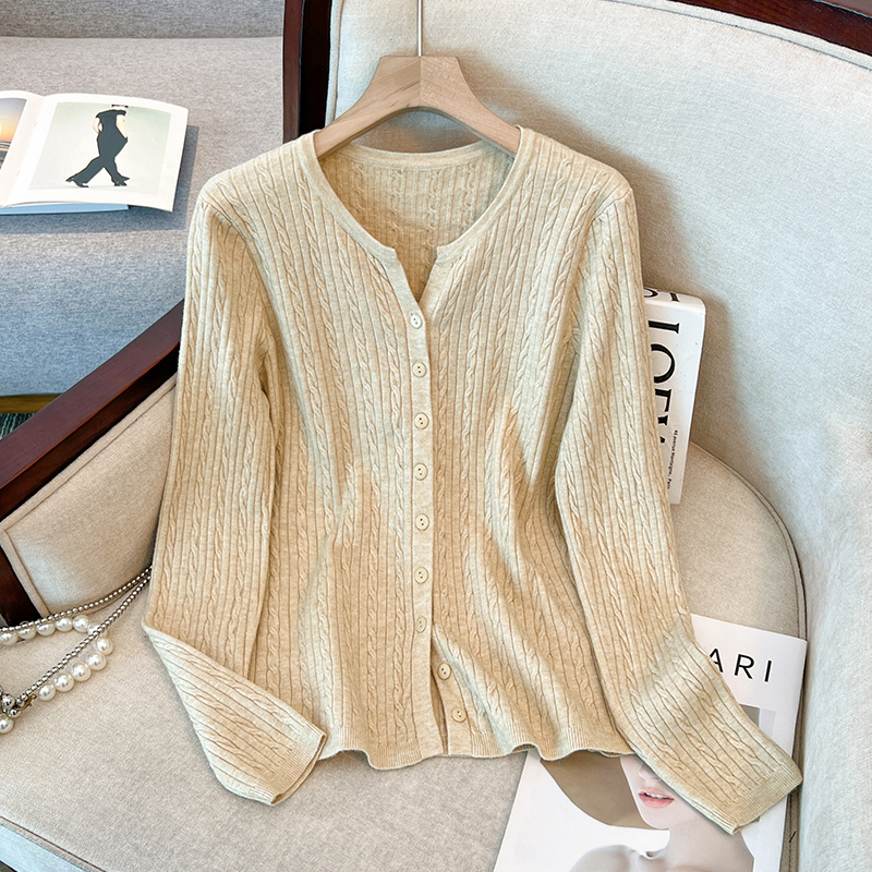 All-match light luxury cardigan knitted minimalist tops