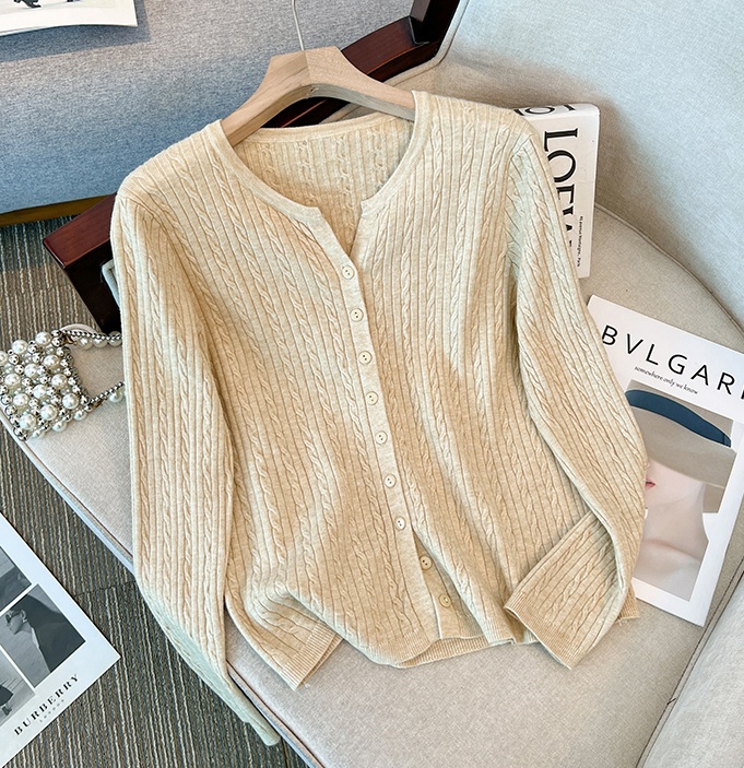 All-match light luxury cardigan knitted minimalist tops