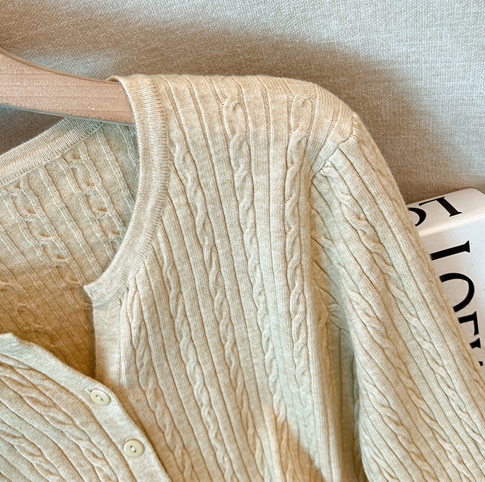 All-match light luxury cardigan knitted minimalist tops