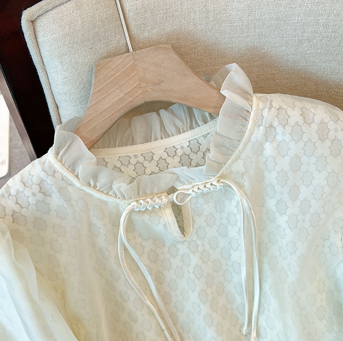 Lace long sleeve small shirt autumn shirt for women