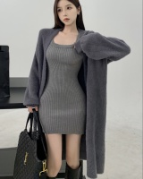Long sleeve knitted cardigan loose tender coat