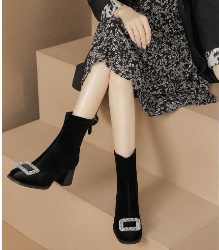 Broadcloth short boots autumn and winter women's boots