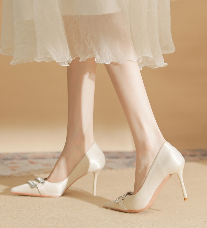 Autumn shoes sheepskin high-heeled shoes for women