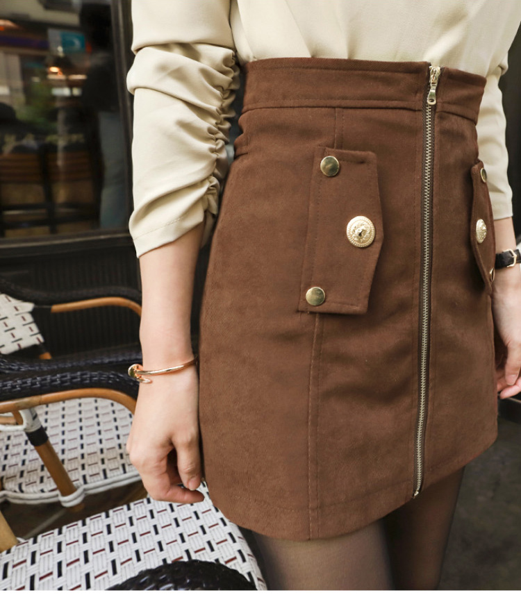Bubble bow short skirt Korean style long sleeve tops 2pcs set
