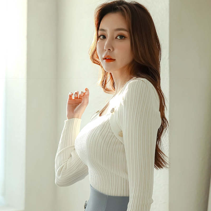 Knitted tops sexy bottoming shirt for women