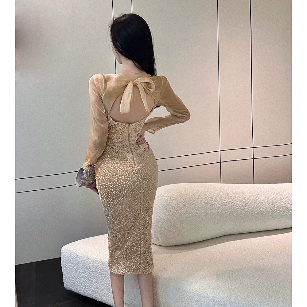 Autumn and winter dress formal dress for women