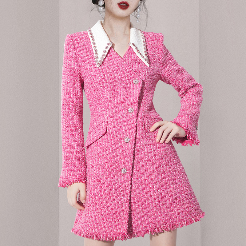 Temperament winter woolen coat chanelstyle overcoat