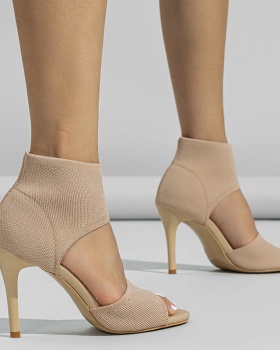 Round rome stilettos high-heeled open toe sandals for women