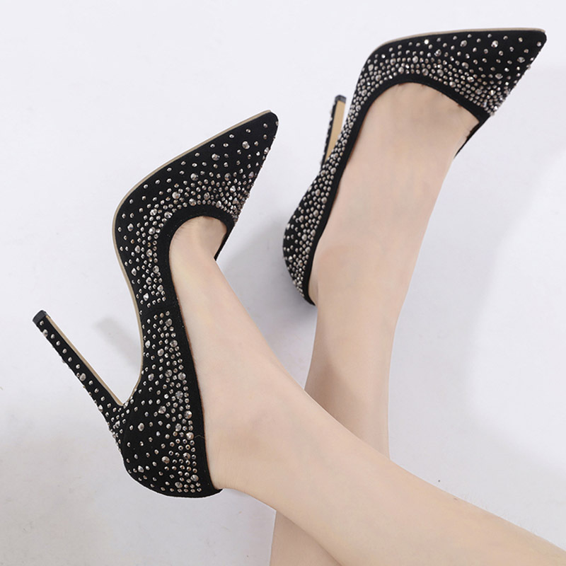 Low pointed high-heeled spring cozy shoes for women