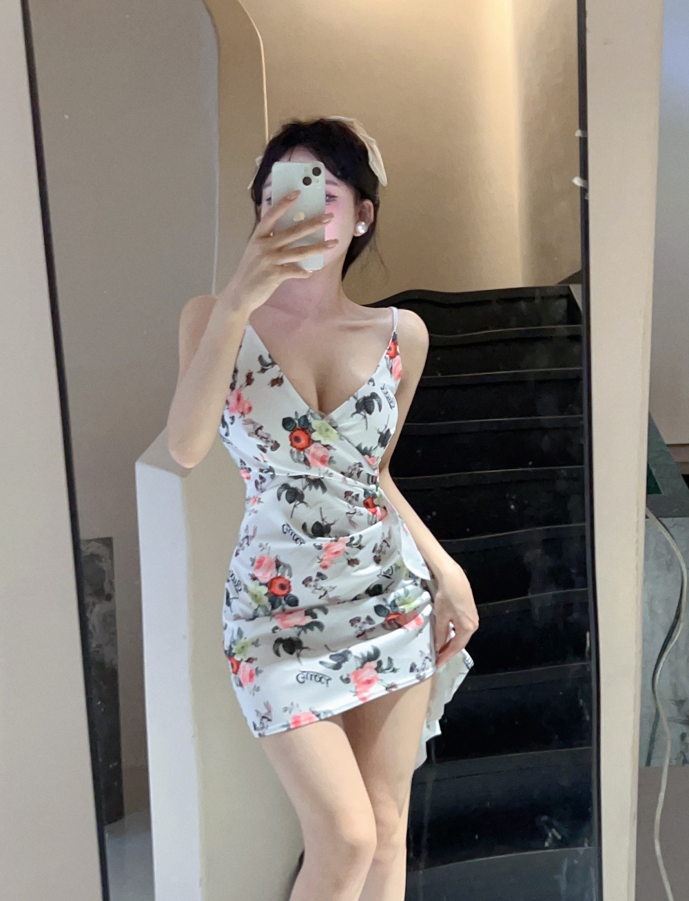 Printing slim strapless ladies sexy dress for women