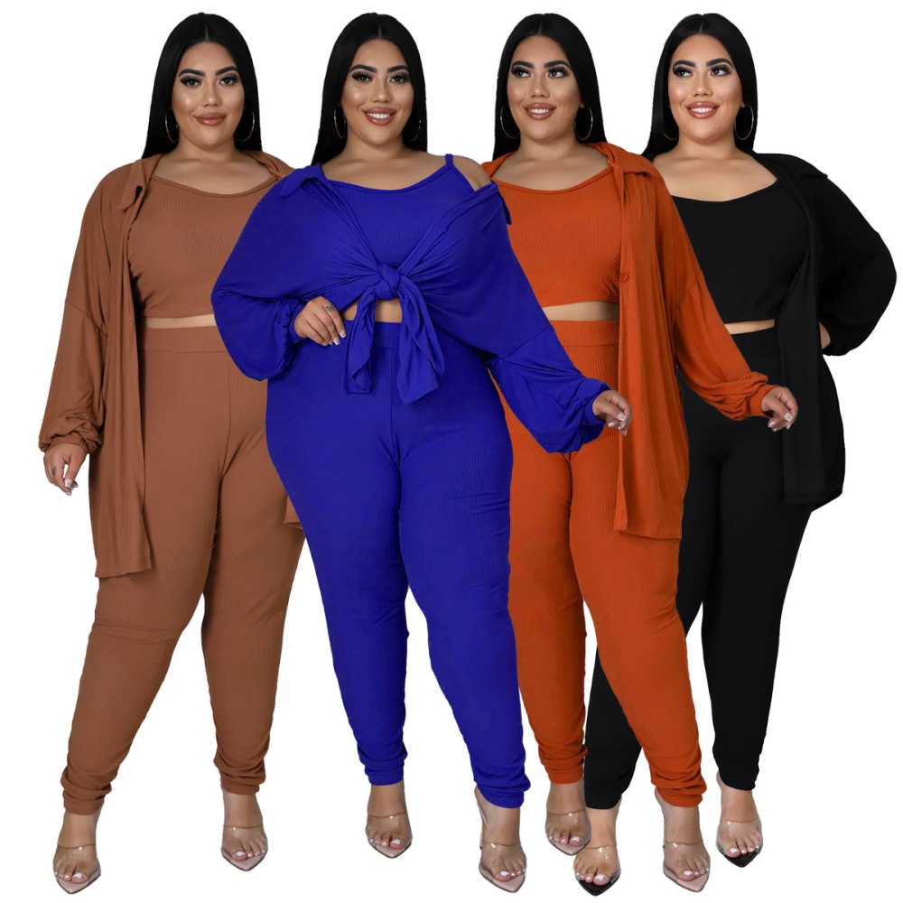 Sexy Casual sling large yard pure shirt 3pcs set for women