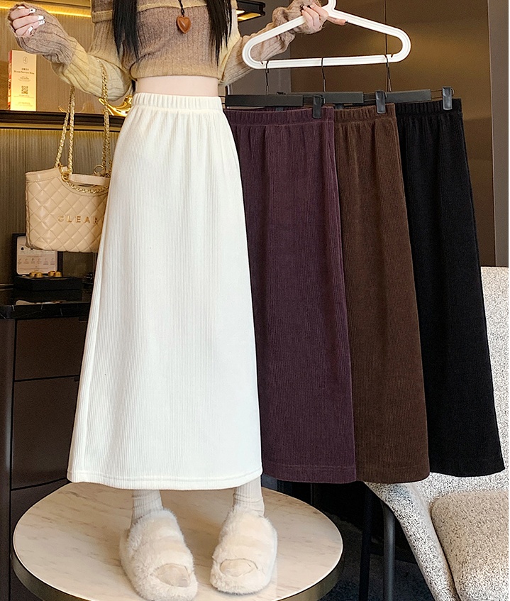Autumn and winter elastic waist slim skirt for women