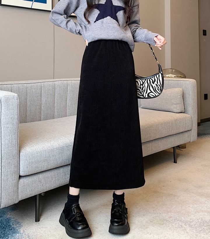 Autumn and winter elastic waist slim skirt for women