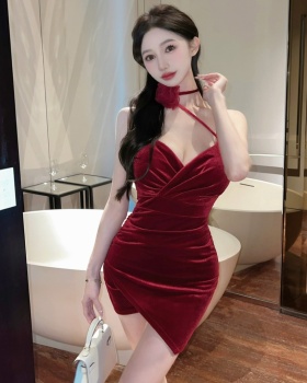V-neck small dress
