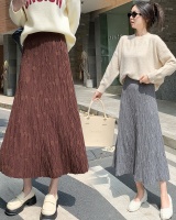 Korean style slim skirt A-line winter long dress for women