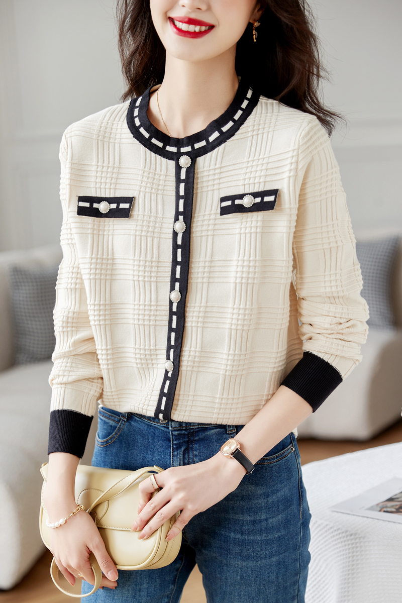 Korean style sweater round neck tops for women